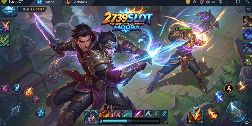 Tangkapan layar <strong>2739SLOT</strong> menampilkan aksi seru dalam pertempuran MOBA.