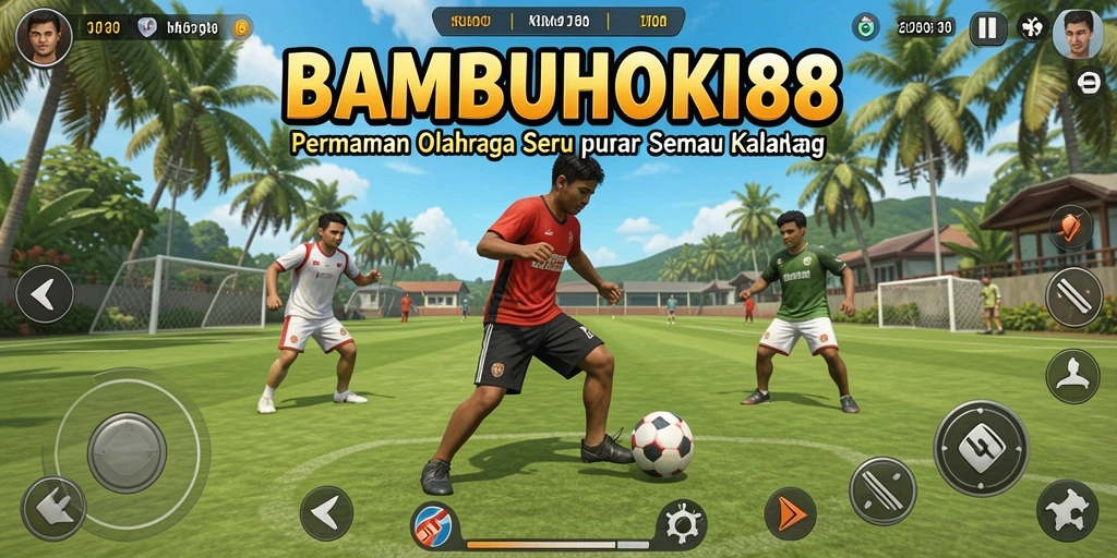 Screenshot gameplay BAMBUHOKI88 menunjukkan aksi seru di lapangan.