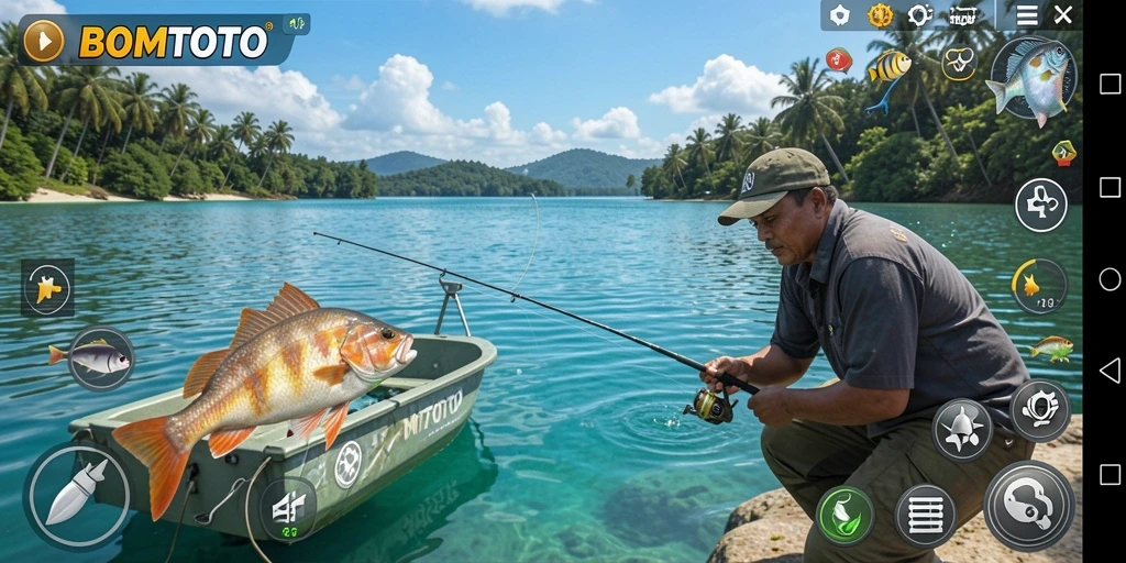 Tampilan gameplay memancing yang menakjubkan dan interaktif.