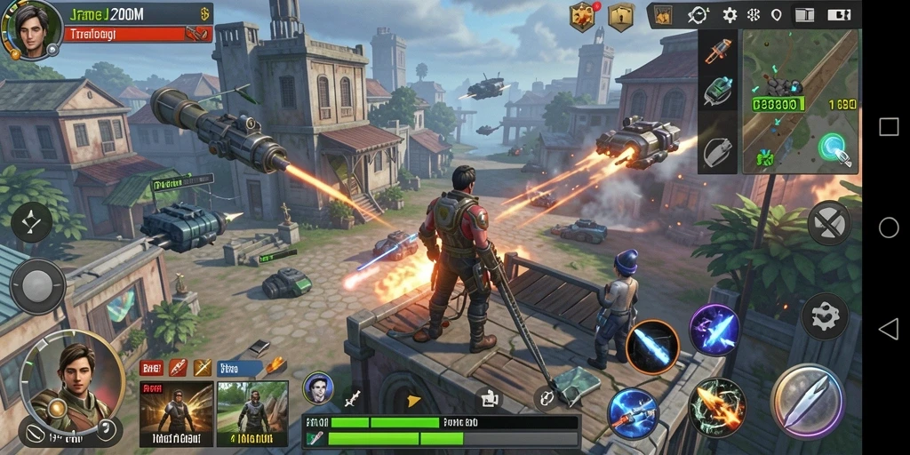 Tampilan gameplay menarik dari J200M dengan elemen strategi.