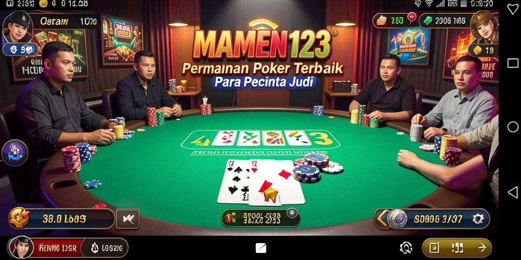Tangkapan layar gameplay MAMEN123 yang menarik dan penuh aksi poker.