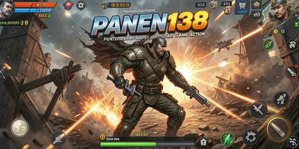 Screenshot gameplay PANEN138 menampilkan aksi pertempuran yang intens.